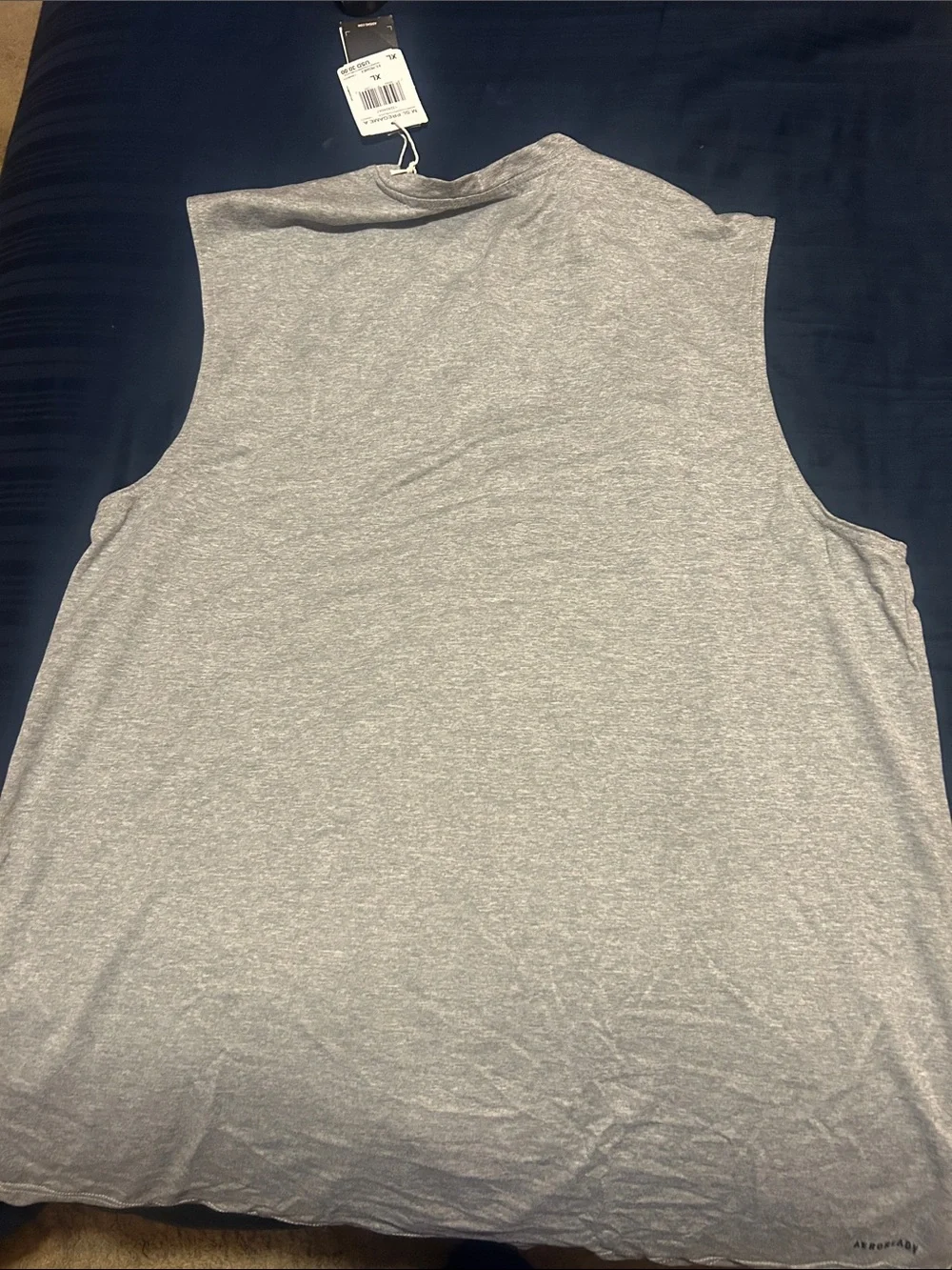 adidas Gray Sleeveless Tee with Red JAX STATE FOOTBALL Graphic